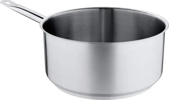 Pulsiva Chef Saucepan, 5 L, 24 cm, 18/0 Chrome-Nickel Stainless Steel, Matt Brushed, Sandwich Base with Aluminum Core, Induction Compatible, Without Lid