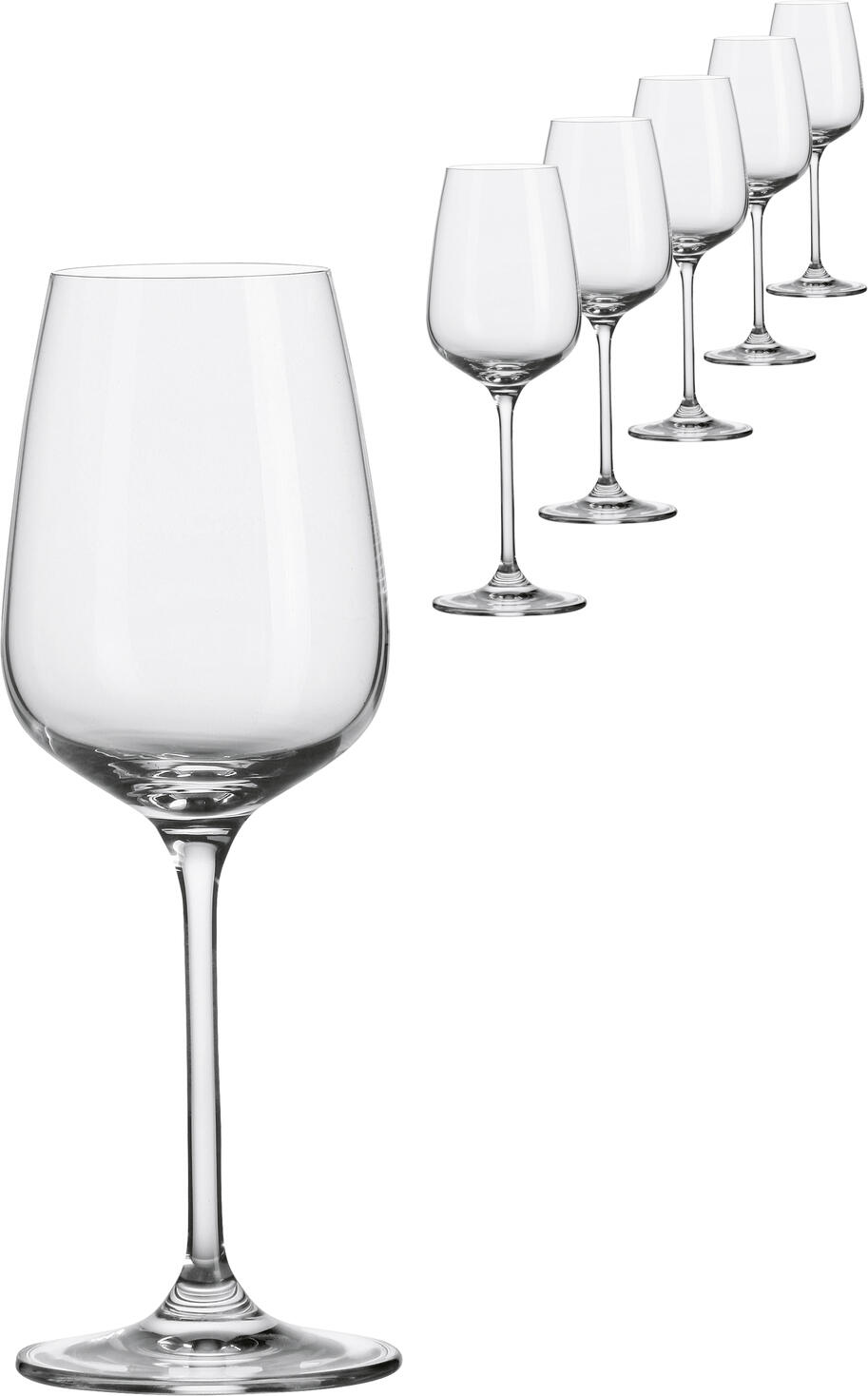 VEGA Medina White Wine Glass, 260ml High-Quality Crystal Glass, Slender Tall Goblet with Thin Rim, Dishwasher-Safe for Professional Catering