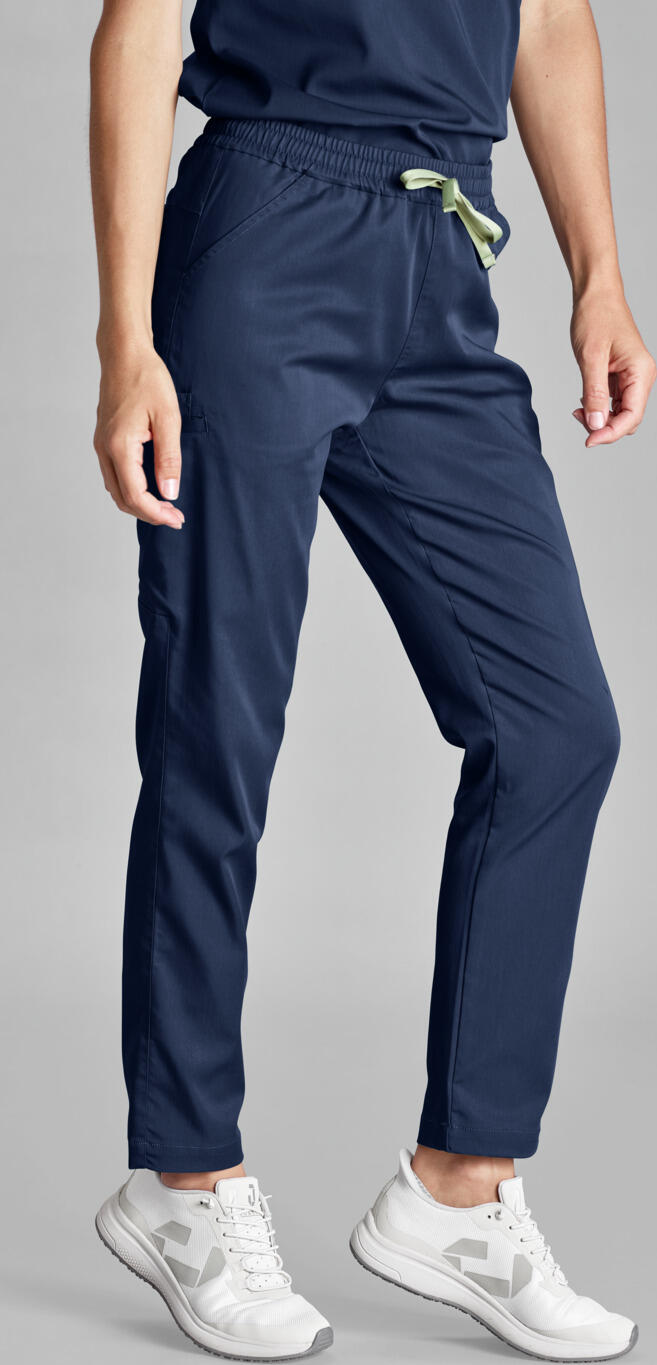 Jobeline Matera Women's Trousers, Lyocell Tencel and Polyester Blend, Breathable Stretch Fabric with Cargo and Zipper Pockets, Elastic Waistband