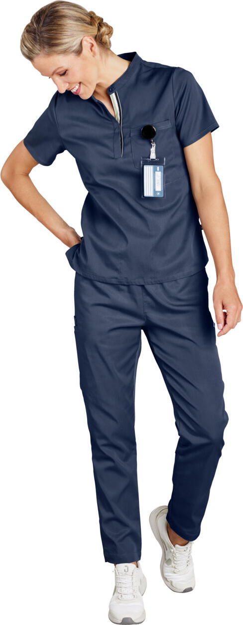 Jobeline Matera Women's Trousers, Lyocell Tencel and Polyester Blend, Breathable Stretch Fabric with Cargo and Zipper Pockets, Elastic Waistband