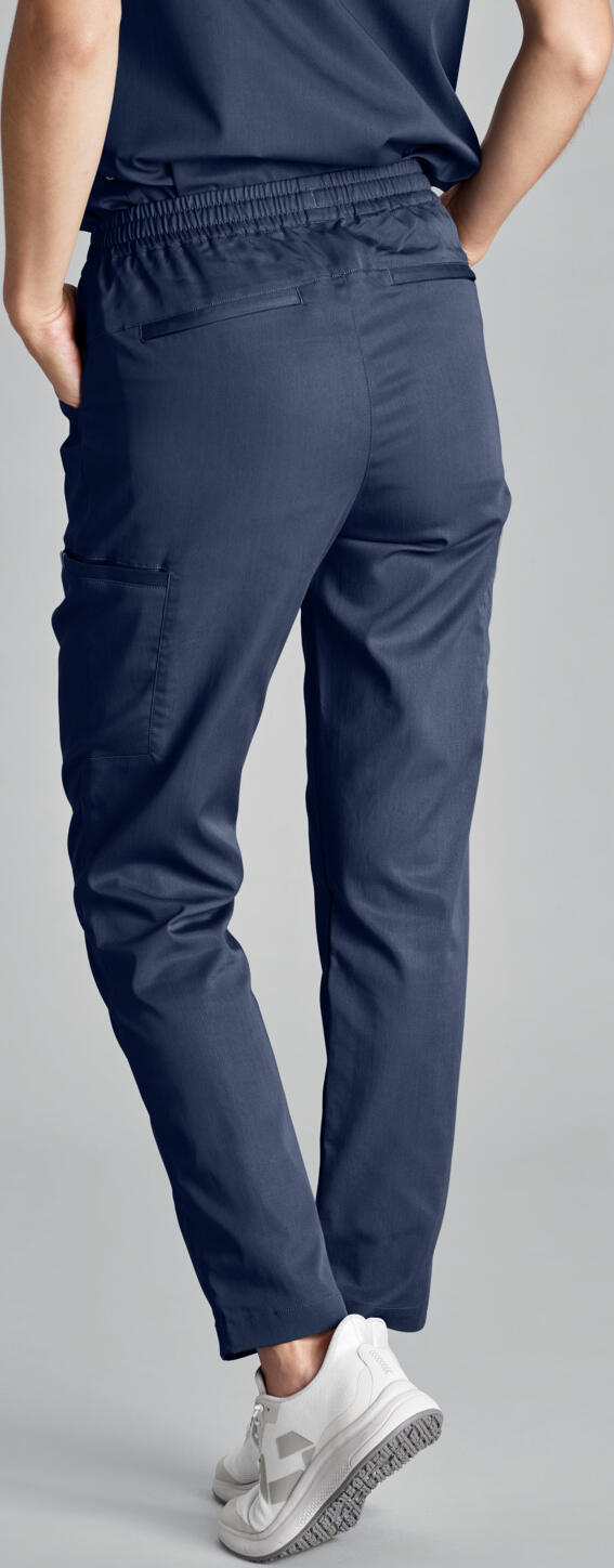 Jobeline Matera Women's Trousers, Lyocell Tencel and Polyester Blend, Breathable Stretch Fabric with Cargo and Zipper Pockets, Elastic Waistband