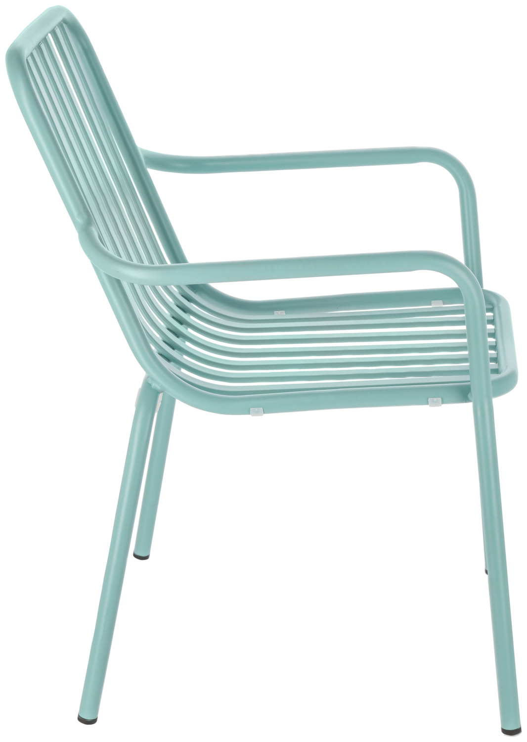 VEGA Merida Outdoor Stacking Chairs, Powder-coated Aluminum, Blue, Weatherproof UV-resistant, 57x64x85 cm, Set of 2