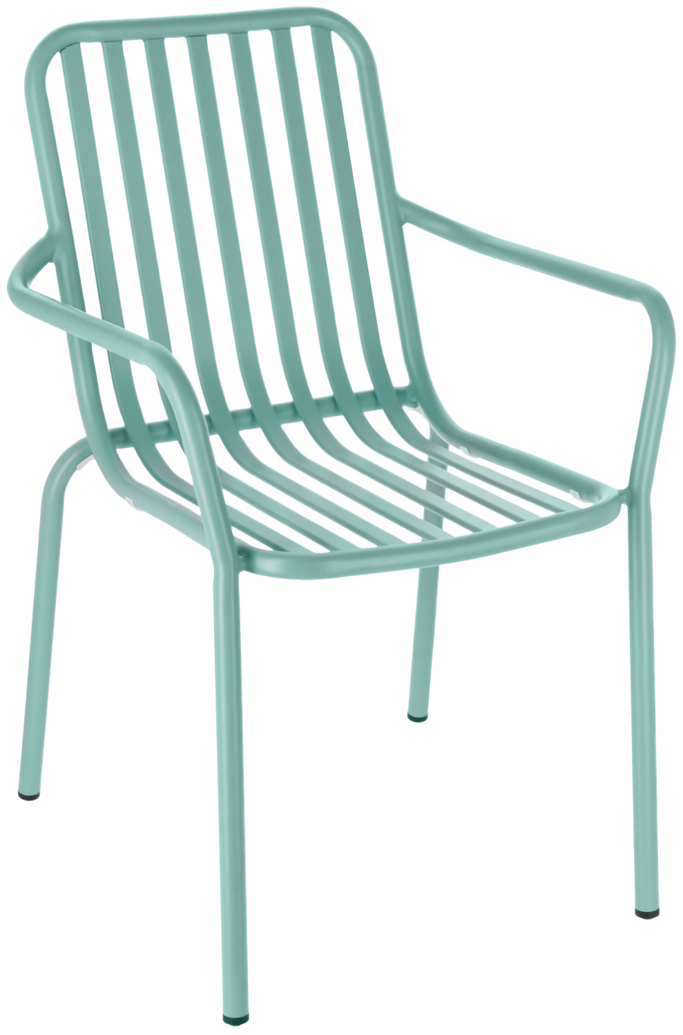 VEGA Merida Outdoor Stacking Chairs, Powder-coated Aluminum, Blue, Weatherproof UV-resistant, 57x64x85 cm, Set of 2