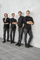 Pantaloni bucatar Jobeline Move Karo pentru femei, mărime 54, model Glencheck, amestec poliester-bumbac, talie elasticata, croiala tapered, Antracit