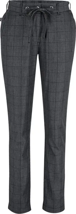 Pantaloni bucatar Jobeline Move Karo pentru femei, mărime 54, model Glencheck, amestec poliester-bumbac, talie elasticata, croiala tapered, Antracit