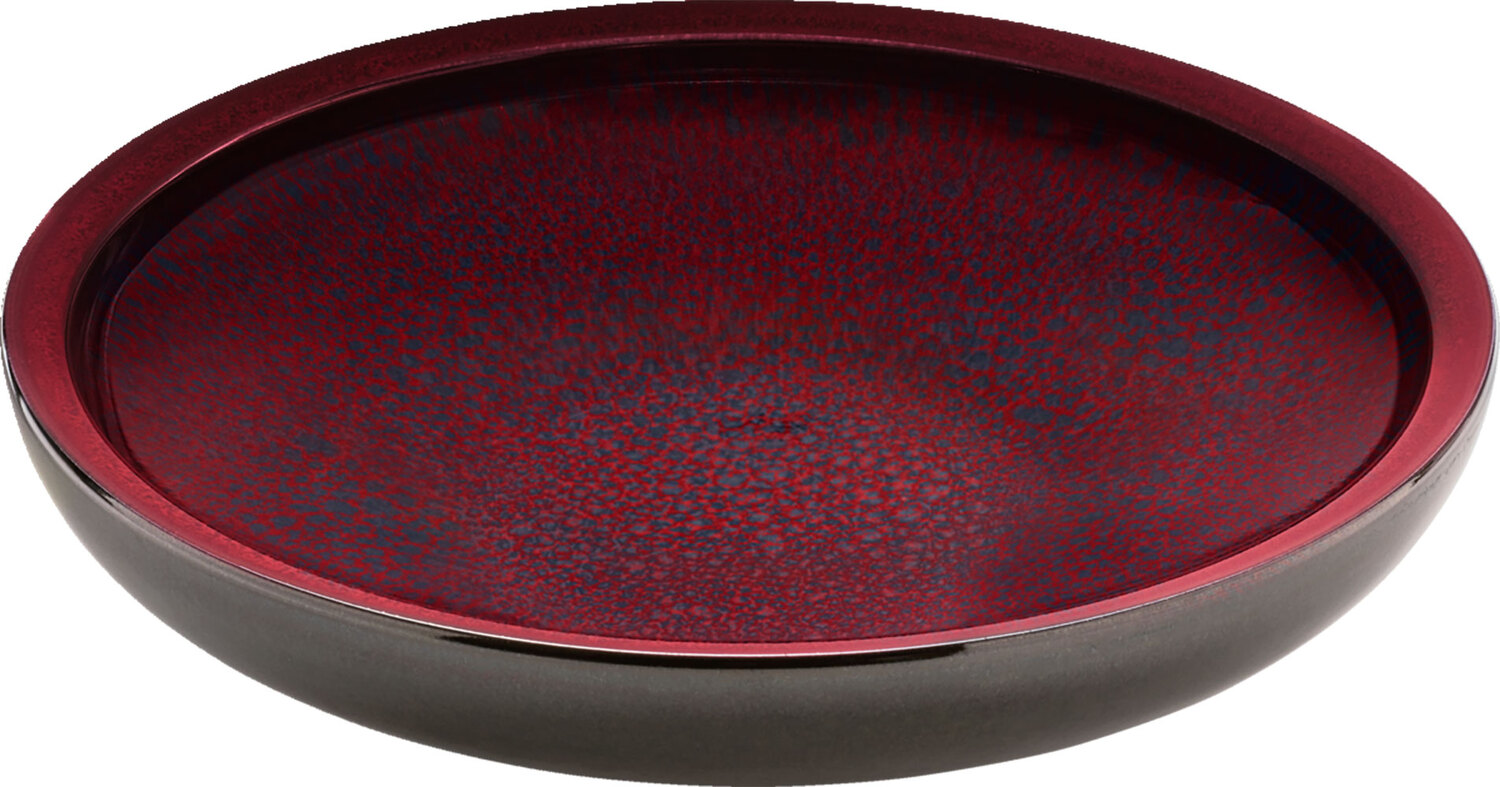 Playground BHS tabletop AG Plate deep round coup GLOW Glow  coup Teller tief  Glow  coup Plate deep round coup GLOW Glow  coup; 1300 ml, 25x6.1 cm (ØxH); red/black; round; 2 piece / pack Teller tief  Glow  coup; 1300 ml, 25x6.1 cm (ØxH); rot/schwarz; rund; 2 Stück / Pack This deep plate is ideal for soups, stews or pasta. It is sturdy and durable. Dieser tiefe Teller eignet sich hervorragend für Suppen, Eintöpfe oder Pasta. Er ist stabil und langlebig.