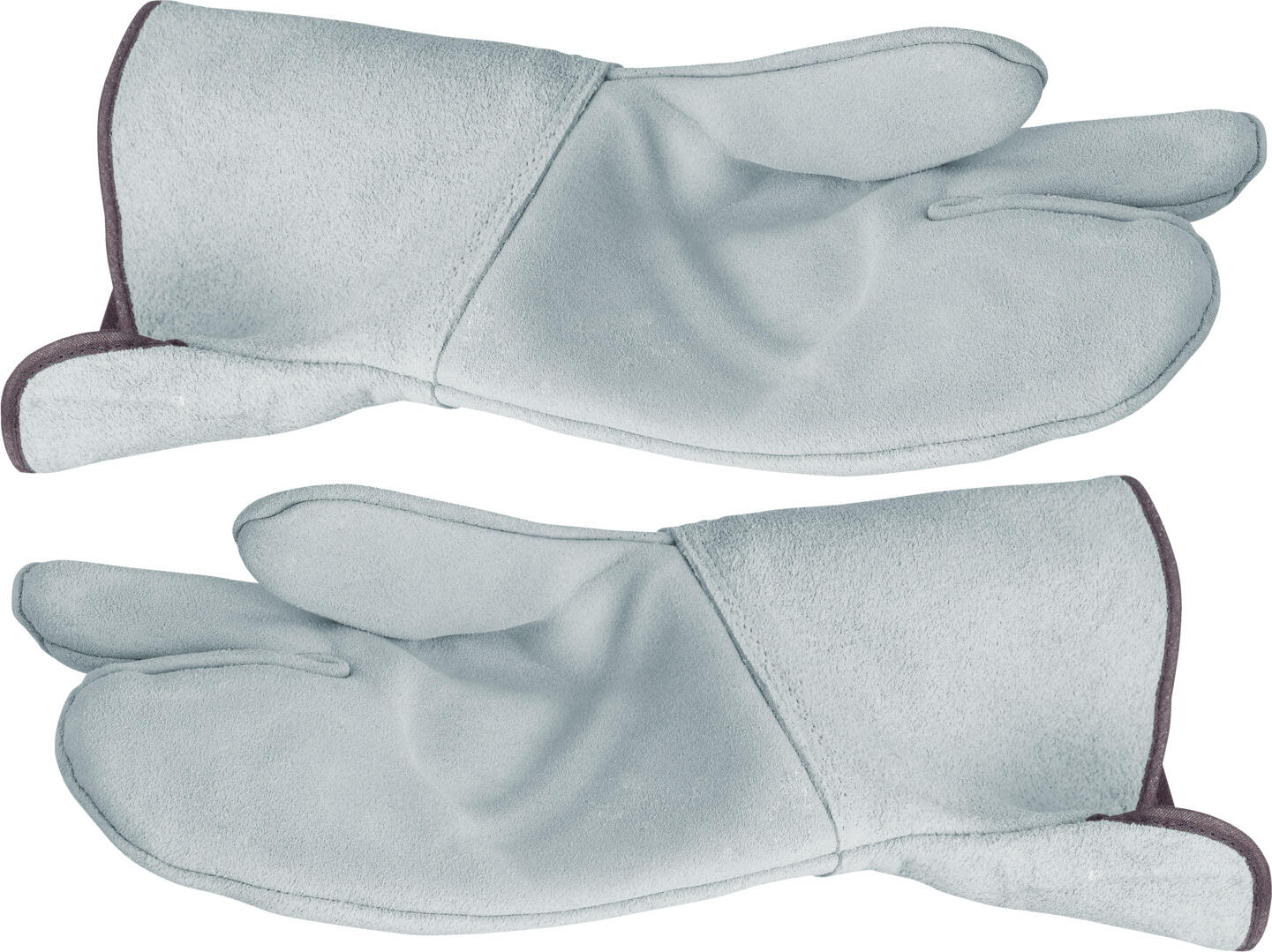 Hygostar Heat protection glove Secure Hitzeschutzhandschuh Secure Heat protection glove Secure; 36 cm (L); grey Hitzeschutzhandschuh Secure; 36 cm (L); grau Heat protection glove made of cowhide leather. Designed for handling hot objects up to +350°C. Extremely resistant. The adapted 3-finger shape facilitates gripping and guarantees dexterous movement and good grip. Length: 36 cm, cuff 15 cm to protect the forearms. Gloves category 3. Hitzeschutzhandschuh aus Rindsleder. Konzipiert für den Umgang mit heißen Gegenständen bis +350  °C. Äußerst widerstandsfähig. Die angepasste 3-Finger-Form erleichtert das Greifen und garantiert geschickte Bewegung und guten Grip. Länge: 36 cm, Manschette 15 cm zum Schutz der Unterarme. Handschuhe Kategorie 3.
