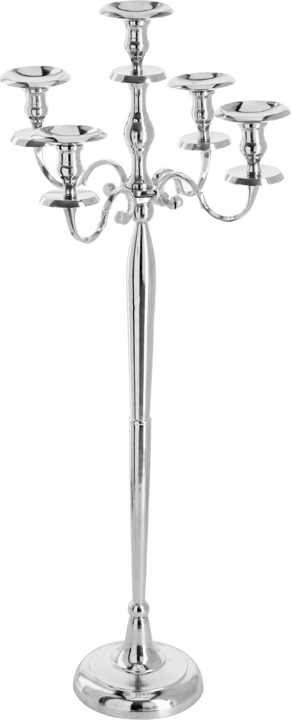 unknown LUSINI Solutions GmbH Candle holder Adrienne silver plated Kerzenständer Adrienne silber Candle holder Adrienne silver plated; 58x120 cm (WxH); silver Kerzenständer Adrienne silber; 58x120 cm (BxH); silber Five-armed candle holder made of aluminum. Fünf-armiger Kerzenständer aus Aluminium.