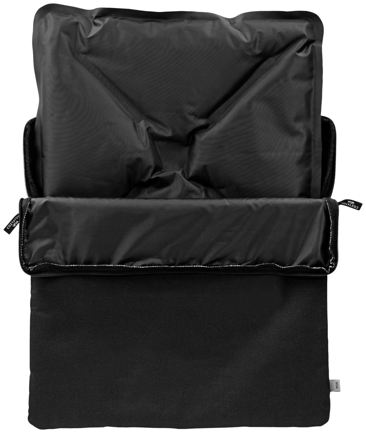 VEGA Cozy4you Heating and Cooling Seat Cushion Set of 2, Polyacrylate Gel Filling, Nylon Cover, 36x39x2.5 cm, Black, Heat Insulating Neoprene Bottom
