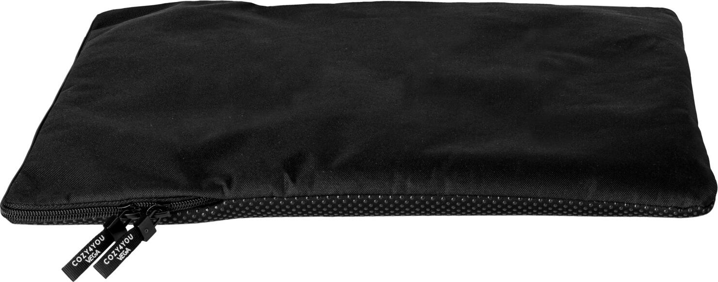 VEGA LUSINI Solutions GmbH Heating pad Cozy4you Heizkissen Cozy4you Heating pad Cozy4you; 36x39x2.5 cm (WxLxH); black; plain; 2 piece / pack Heizkissen Cozy4you; 36x39x2.5 cm (BxLxH); schwarz; einfarbig; 2 Stück / Pack Cozy4you and your guest will be back! Can a cushion do more than provide seating comfort? Yes, Cozy4you can do much more: Warm or cool the seat of your guest - due to the heat/cold storing property of the non-hazardous polyacrylate gel of Cozy4you both are possible. Heat the cushion up to 60 °C in the heating cabinet, combi steamer or plate warmer (heating time approx. 60 min). You can also cool it down to -18 °C in the refrigerator. Your guest can stay up to an hour on a warm seat (depending on the outside temperature). The cushion cover is made of extremely durable and tear-resistant 100% nylon. Nylon has very good air circulation properties to transport heat well. The bottom of the pillow cover is a heat insulating neoprene, so the heat can not flow down. On the outside, the cover has stopper nubs, thus absolutely non-slip. In addition, the high seating comfort due to the gel. When pressure is applied, the gel is displaced to all sides and thus automatically adapts to the individual anatomy of your guest. * Heating/cooling function - no electricity, no cables, no rechargeable battery * Environmentally friendly - no battery replacement, battery disposal necessary * Mobile & flexible use - no power supply needed * Non-hazardous polyacrylate gel * Up to 60°C heatable in combi steamer, oven, plate warmer, warming cabinet * Important! Do not heat over 60°C * Up to -18°C usable as a cooling pad * Highest seating comfort due to adaptable gel * Max. load 120 kg * Dimensionally stable and adaptable * Anti-slip function * Washable and easy to clean * Outer cover machine washable at 30°C, easy to clean Wärmen oder Kühlen Sie den Sitzplatz Ihres Gastes – durch die Wärme-/kältespeichernde Eigenschaft des ungefährlichen Polyacrylatgels ist beides möglich. Erwärmen Sie das Kissen bis zu 60° im Wärmeschrank, Kombidämpfer oder Tellerwärmer (Aufwärmdauer ca. 60 Min). Sie können es aber auch im Kühlschrank auf bis zu -18° kühlen. Ihr Gast kann bis zu einer Stunde auf einer warmen Sitzfläche verweilen (abhängig von der Außentemperatur). Die Kissenhülle besteht aus extrem haltbaren und reißfesten 100 % Nylon. Nylon hat sehr gute Luftzirkulationseigenschaften, um die Wärme gut zu transportieren. Die Unterseite der Kissenhülle ist ein wärmeisolierendes Neopren, sodass die Wärme nicht nach unten abströmen kann. Außen hat die Hülle Stopper-Noppen, somit absolut rutschfest. Dazu kommt der hohe Sitzkomfort durch das Gel. Bei Druckeinwirkung wird das Gel nach allen Seiten verdrängt und passt sich somit ganz automatisch an die individuelle Anatomie ihres Gastes an. * Wärme-/Kühlfunktion - ohne Strom, ohne Kabel, ohne Akku * Umweltfreundlich – kein Akkutausch, Batterieentsorgung nötig * ungefährliches Polyacrylatgel * Wichtig! Nicht über 60° erhitzen * max. Belastung 120 kg * formstabil und anpassungsfähig * Antirutsch – Funktion * waschbar und leicht zu reinigen * Außenhülle maschinenwaschbar bei 30°, leicht zu reinigen