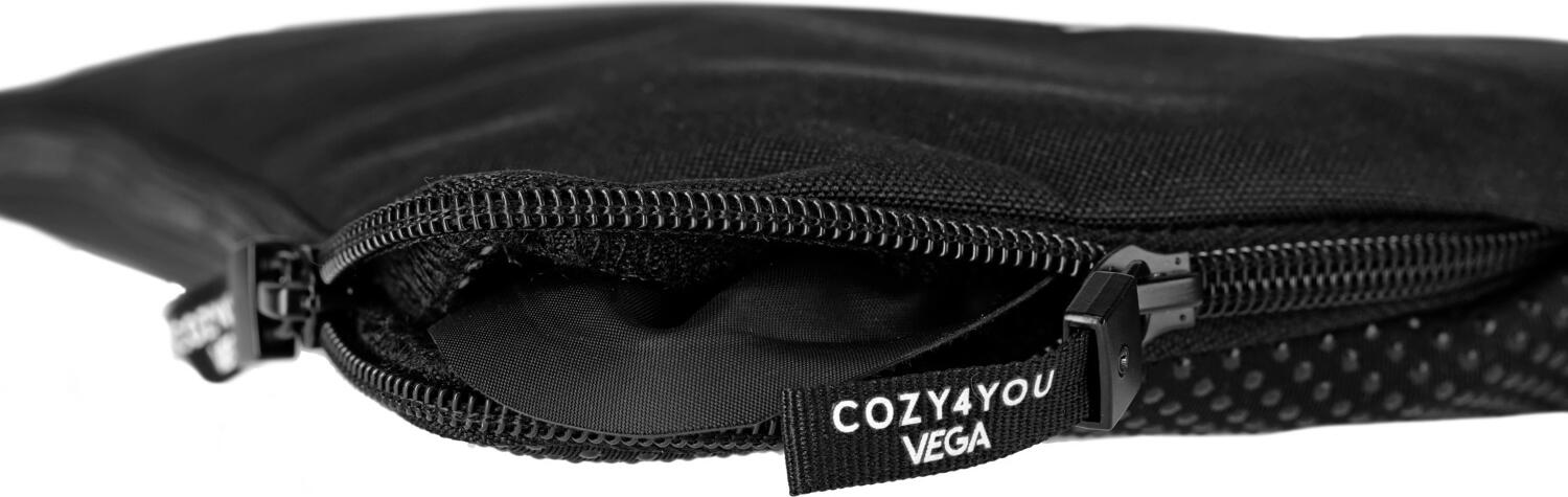VEGA Cozy4you Heating and Cooling Seat Cushion Set of 2, Polyacrylate Gel Filling, Nylon Cover, 36x39x2.5 cm, Black, Heat Insulating Neoprene Bottom