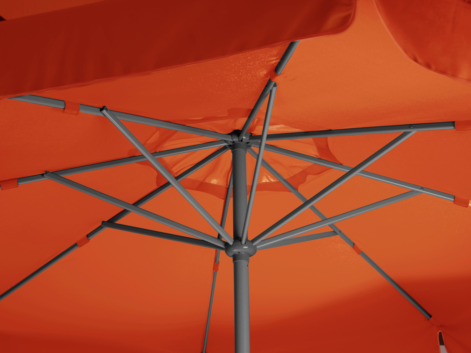 VEGA Cielo Square Catering Parasol 300x300x260 cm Red Powder-coated Aluminum Frame UV 50+ Water-repellent Polyester with Protective Cover