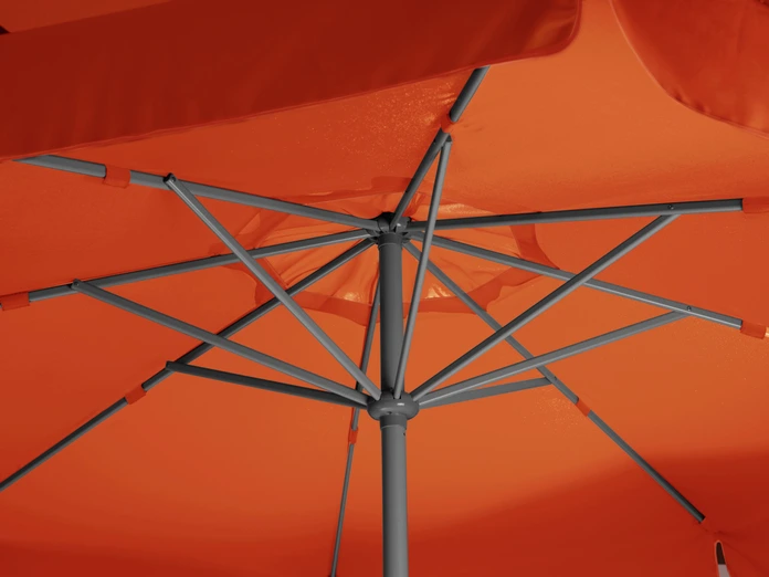 VEGA Cielo Square Catering Parasol 300x300x260 cm Red Powder-coated Aluminum Frame UV 50+ Water-repellent Polyester with Protective Cover