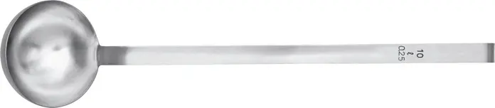 Pulsiva Valuo Long-handled Ladle, 0.25 l, 10 cm Diameter, 45 cm Length, 18/5 Chrome Stainless Steel, Seamless, Silver, Dishwasher Safe