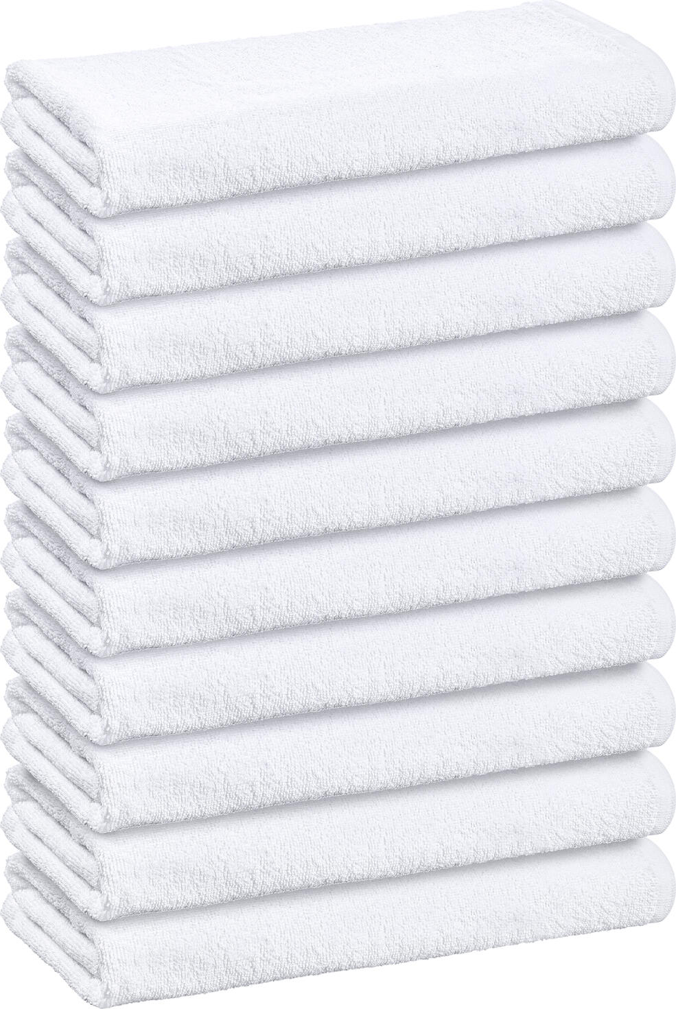 Set de 10 prosoape de mana ERWIN M. LUSINI Towel Classico, 100% bumbac, frotir, 50 x 100 cm, Alb, Calitate Hoteliera, OEKO-TEX Standard 100
