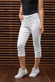JOBELINE LUSINI Solutions GmbH Women's trousers Lexi Damenhose Lexi Women's trousers Lexi; Size 48; white Damenhose Lexi; Kleidergröße 48; weiß 96 % cotton, 4 % spandex. 40 °C wash. Comfortable, easy-care capri pants for women in 5-pocket form with elastic knitted waistband, the width of which can be regulated by a band. Body-hugging cut. Inside leg length: 54 cm for size 36. 96 % Baumwolle, 4 % Elasthan. 40°-Wäsche. Bequeme, pflegeleichte Capri-Hose für Damen in 5-Pocket-Form mit elastischem Strickbund, dessen Weite durch ein Band reguliert werden kann. Körpernah geschnitten. Innenbeinlänge: 54 cm in Gr 36