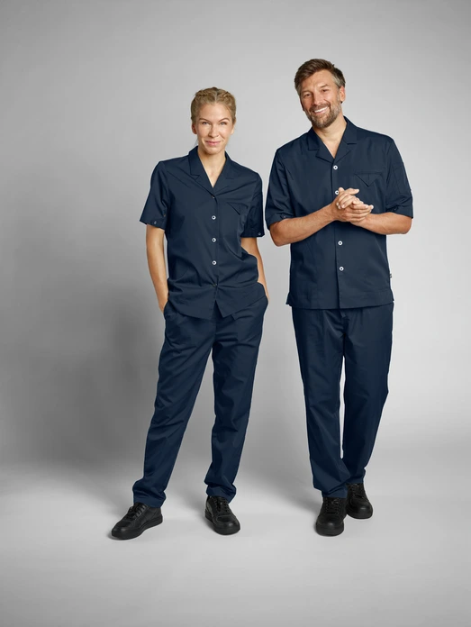 Pantaloni de Bucatar Jobeline Vito pentru Femei, 65% Poliester 35% Bumbac, Talie Elasticata cu Sciuri, Buzunare Laterale si Spate, Certificare OEKO-TEX