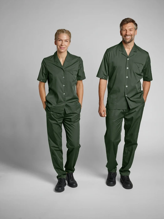 JOBELINE Vito Women's Chef Trousers, 65% Polyester 35% Cotton, Breathable Extra-Light Fabric, Elasticated Waist with Ties, Side and Back Pockets