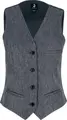 Vest Jobeline Charleston pentru femei, poliester 100% cu model chevron, croială ajustată, cu nasturi, 3 buzunare și curea reglabilă în spate