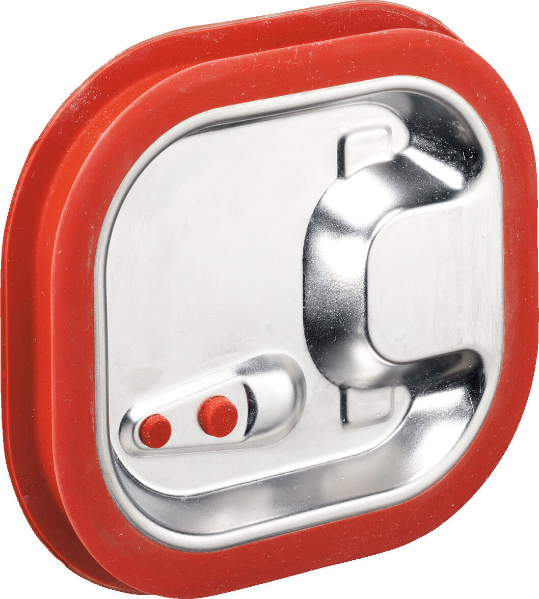 Pulsiva Basic GN 1/6 Lid, Stainless Steel Gastronorm Lid with Red Silicone Seal, 17.6 x 16.2 cm, Rustproof, Dishwasher Safe, Silver