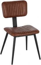 VEGA LUSINI Solutions GmbH Chair Nolo Polsterstuhl Nolo Chair Nolo; 47x54x81 cm (WxDxH); seat brown, base black; 2 piece / pack Polsterstuhl Nolo; 47x54x81 cm (BxTxH); Sitz braun, Gestell schwarz; 2 Stück / Pack Chair made of powder-coated steel frame with imitation leather upholstery, which has decorative stitching. Flexible backrest. Easy to clean. Suitable for indoor use only. Supplied assembled. Stuhl aus pulverbeschichtetem Stahlgestell mit Kunstlederpolster, welches mit Ziernähten versehen ist. Flexible Rückenlehne. Pflegeleicht. Nur für den Innenbereich geeignet. Lieferung erfolgt montiert.