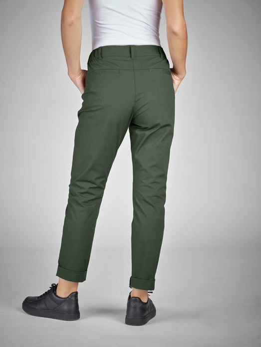 Pantaloni Functionali de Bucatar Jobeline Joggfit Ripstop pentru femei, Marime 34, Material Ripstop Elastic, Croiala Conica cu Talie Elasticata si Buzunare