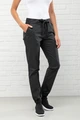 Jobeline Sweatpant Women's Chef Trousers, Cotton-Polyester Blend, Elasticated Waistband with Drawstring, Tapered Leg, Black, Size 40