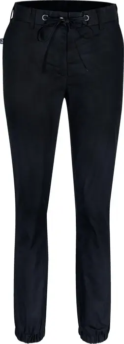 Jobeline Women's Chef Trousers Sweatpant, Size 56, Cotton-Polyester Blend, Breathable Functional Material, Elasticated Hems, Drawstring Waistband, Tapered Leg