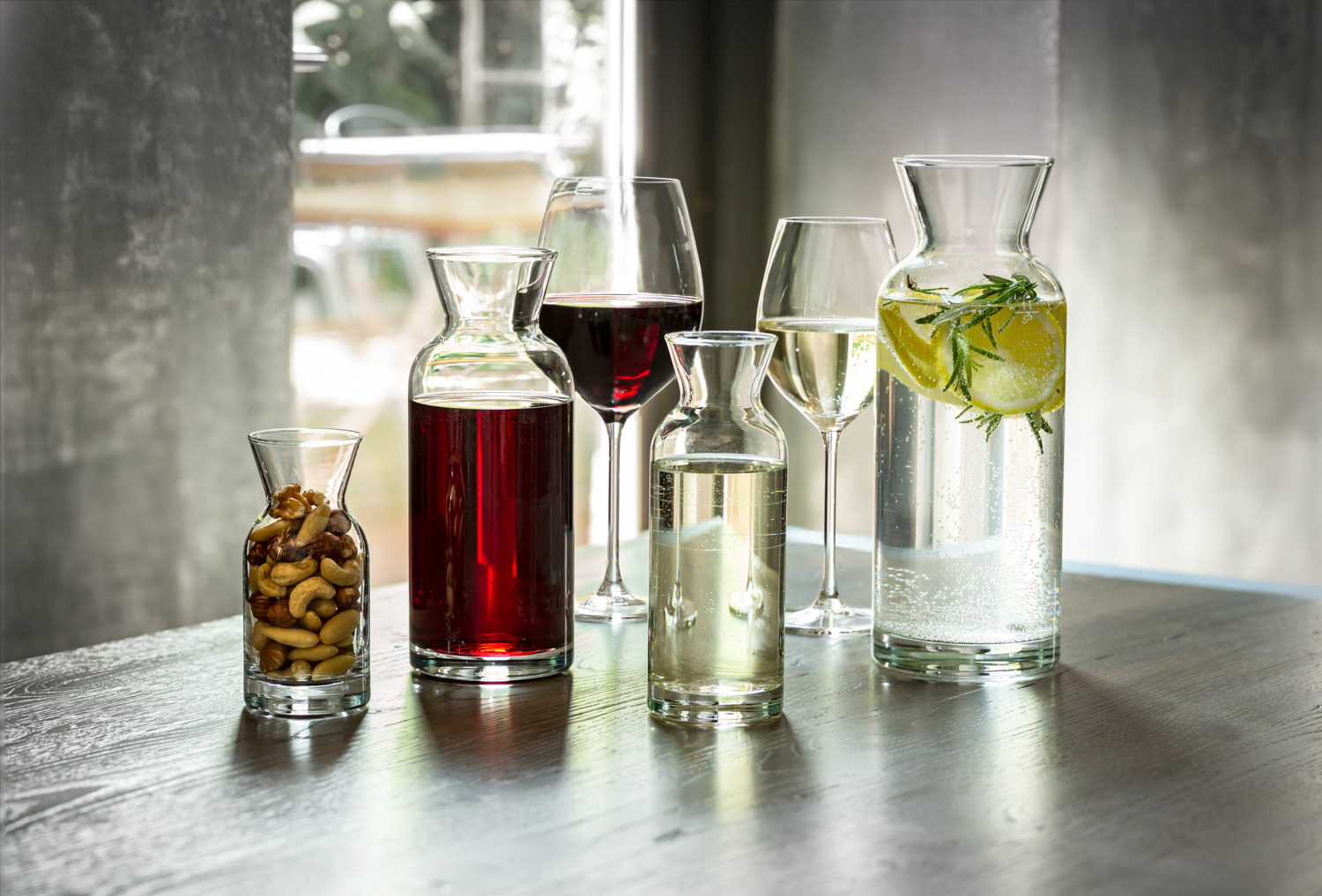 Set de 6 piese Carafe din Sticla Pasabahce Village, 200 ml Transparent, Calitate Superioara Design Modern, Safe la Masina de Spalat, Inaltime 12.5 cm