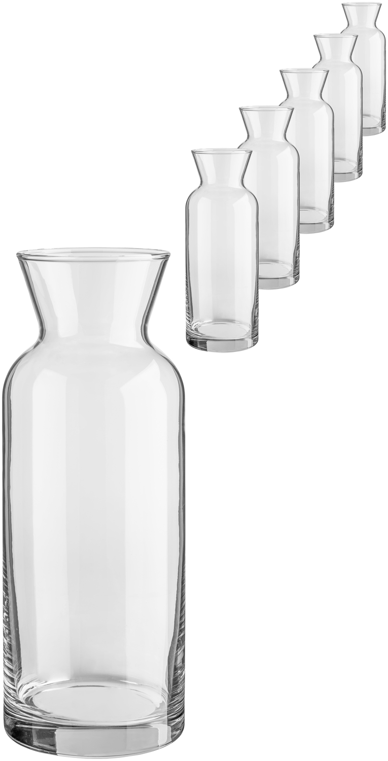 Set de 6 piese Carafe din Sticla Pasabahce Village, 1290 ml, Sticla Transparenta de Calitate Superioara, Safe la Masina de Spalat Vase, Inaltime 24.8 cm