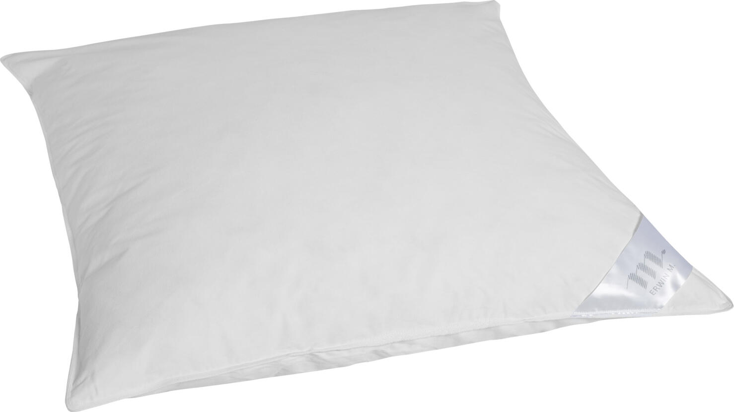 ERWIN M. LUSINI Solutions GmbH Pillow Perfekta Kissen Perfekta Pillow Perfekta; 80x80 cm (WxL); white Kissen Perfekta; 80x80 cm (BxL); weiß Filling: 85 % new white goose feathers, 15 % new white goose down, class 1. Cover: 100 % cotton, fine twill. Pillow with feather-proof cover. Quilted throughout - no slipping of the down filling. Passed cigarette annealing test in accordance with EN ISO 12952-1. Füllung: 85 % weiße neue Gänsefedern, 15 % weiße neue Gänsedaunen, Klasse 1. Bezug: 100 % Baumwolle, Feinköper. Kissen mit federdichtem Bezug. Durchgehend abgesteppt – kein Verrutschen der Füllung Downpass. Zigarettenglühtest nach EN ISO 12952-1 bestanden.
