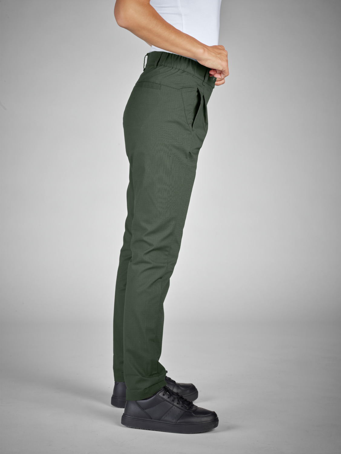 Pantaloni bucatar femei Jobeline Joggfit Ripstop, material ripstop elastic functional, croiala tapered, OEKO-TEX Standard 100, 23.HDE.44540