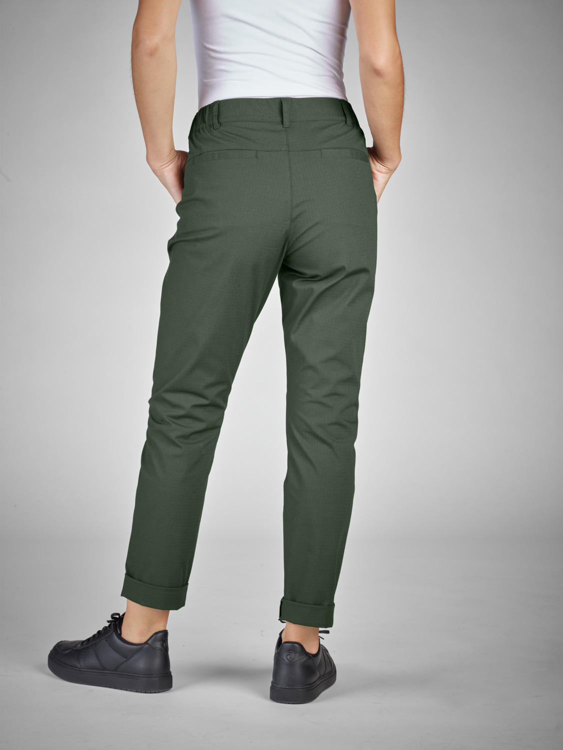 Pantaloni bucatar femei Jobeline Joggfit Ripstop, material ripstop elastic functional, croiala tapered, OEKO-TEX Standard 100, 23.HDE.44540