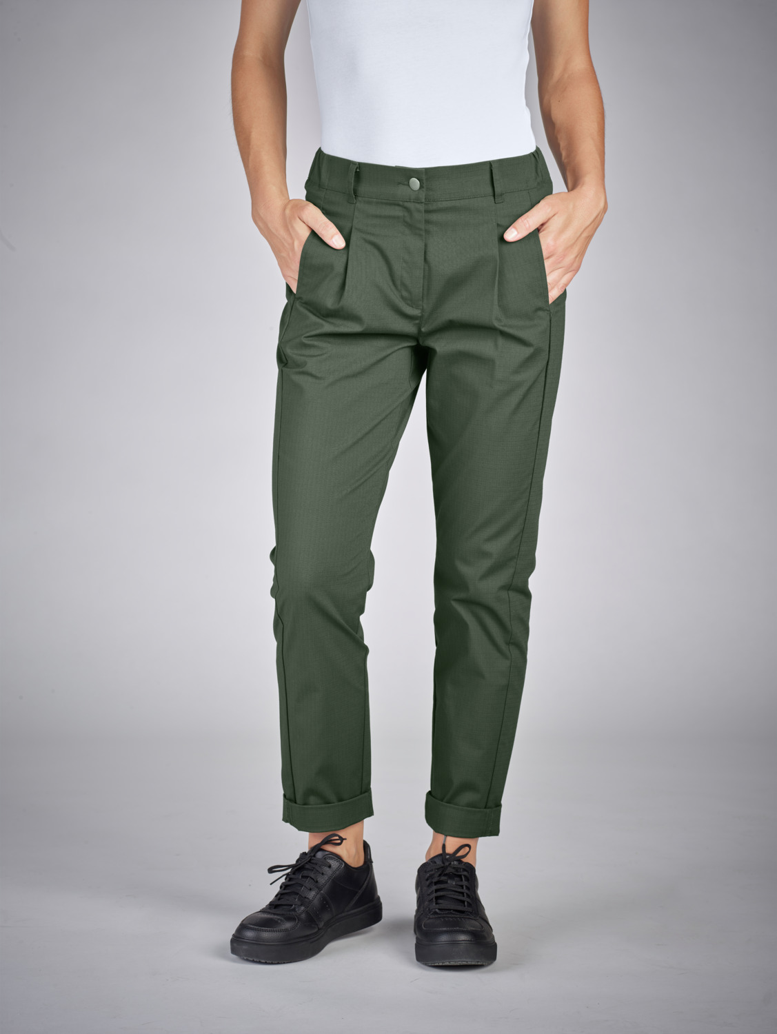 Pantaloni bucatar femei Jobeline Joggfit Ripstop, material ripstop elastic functional, croiala tapered, OEKO-TEX Standard 100, 23.HDE.44540