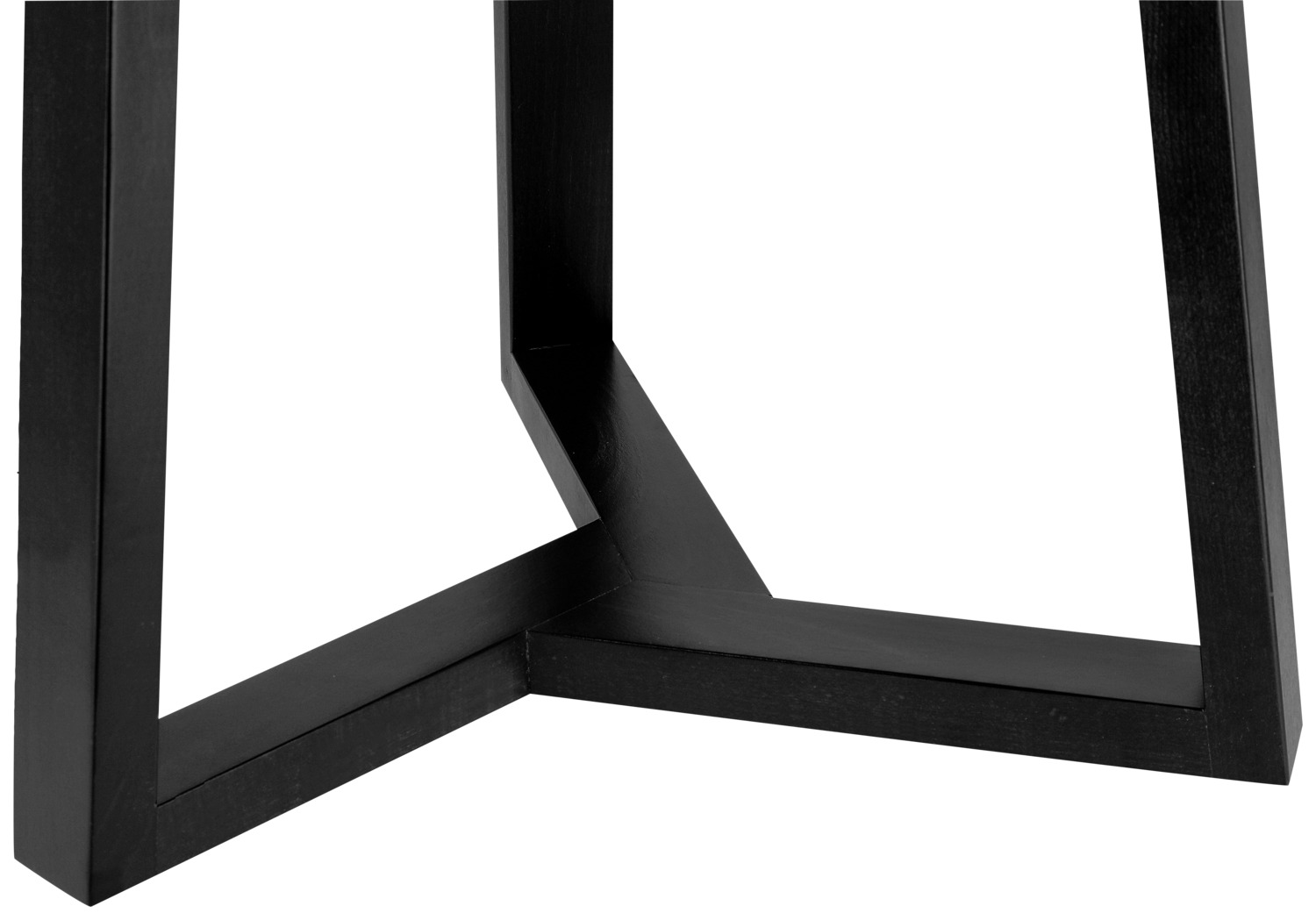 VEGA Melena Round Side Table, Lacquered Beech Solid Wood, Black, 60 cm Diameter, 50.5 cm Height, 20 kg Load Capacity