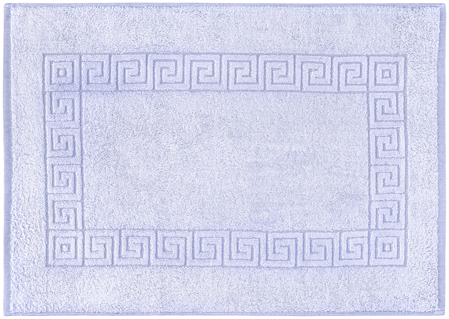 PULSIVA LUSINI Solutions GmbH Bath mat Athen with border Badematte Athen mit Borte Bath mat Athen with border; 50x70 cm (WxL); blue Badematte Athen mit Borte; 50x70 cm (BxL); blau 100% cotton. Weight approx. 600 g/m². Twisted terry bath mat with Greek border all around. Durable and absorbent in subtle pastel shades. Personalization possible. 100 % Baumwolle. Gewicht ca. 600 g/m². Zwirnfrottier Badematte mit griechischer Bordüre ringsum. Langlebig und saugfähig in dezenten Pastelltönen. Personalisierung möglich.