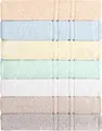 PULSIVA Athen Bath Mat, 100% Cotton Twisted Terry, 50x70 cm, White with Greek Border, Absorbent and Durable, OEKO-TEX Standard 100 Certified