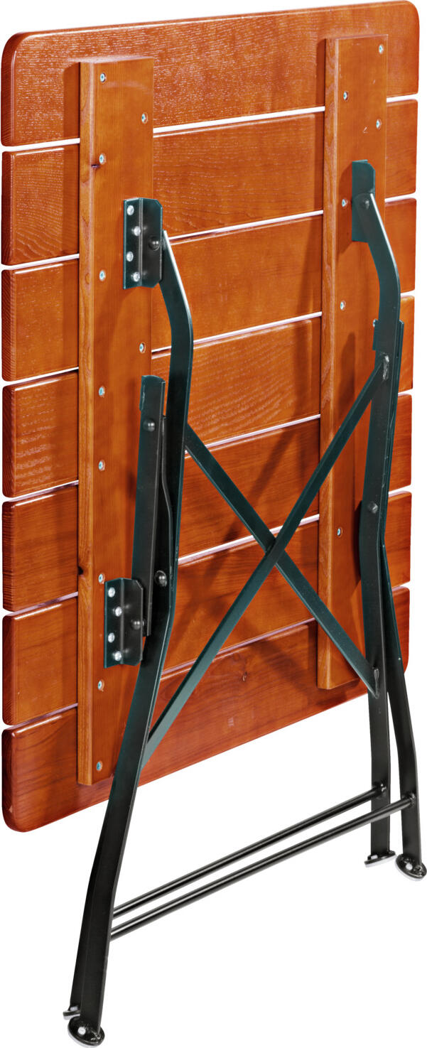 Set de Mobilier Exterior VEGA Bavaria din 5 Piese, Masa din Lemn de Frasin 120x80x74 cm si 4 Scaune, Pliabil Rezistent la Intemperii, Maro Castaniu
