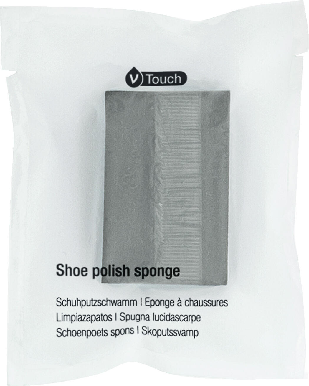 Burete pentru lustruirea geantelor de hotel V-Touch, Negru, Plastic Robust, 5 x 3.5 x 2 cm, Ambalate Individual, Set de 250 piese