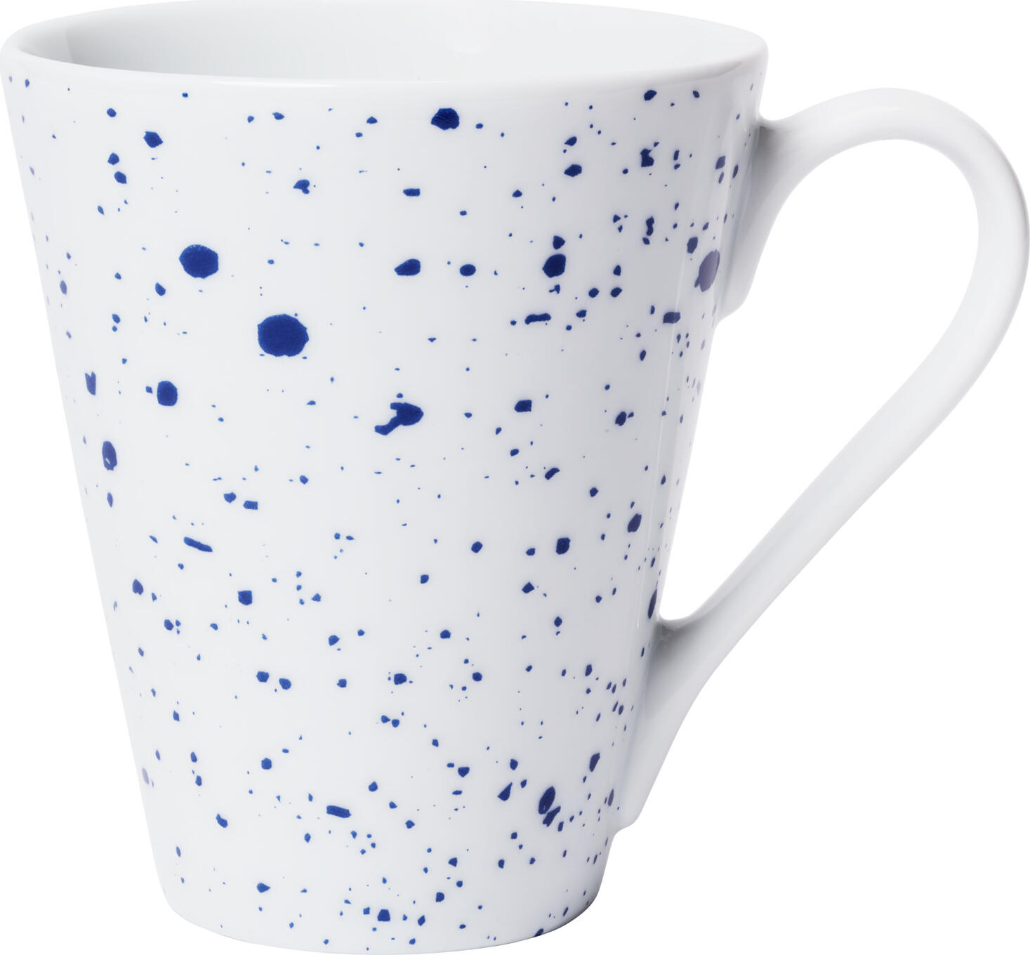 VEGA LUSINI Solutions GmbH Coffee mug Mixor dotted Kaffeebecher Mixor gesprenkelt Coffee mug Mixor dotted; 280 ml, 8.7x10 cm (ØxH); white/blue; round; 6 piece / pack Kaffeebecher Mixor gesprenkelt; 280 ml, 8.7x10 cm (ØxH); weiß/blau; rund; 6 Stück / Pack Mug made of porcelain. With colored pattern. Can be combined in many ways with the various decorations or the plain white tableware elements of the Mixor series. Dishwasher safe and microwaveable. Becher aus Porzellan. Mit farbigem Muster. Vielfältig kombinierbar mit den verschiedenen Dekoren oder den uni weißen Geschirrelementen der Serie Mixor. Spülmaschinenfest und mikrowellengeeignet.