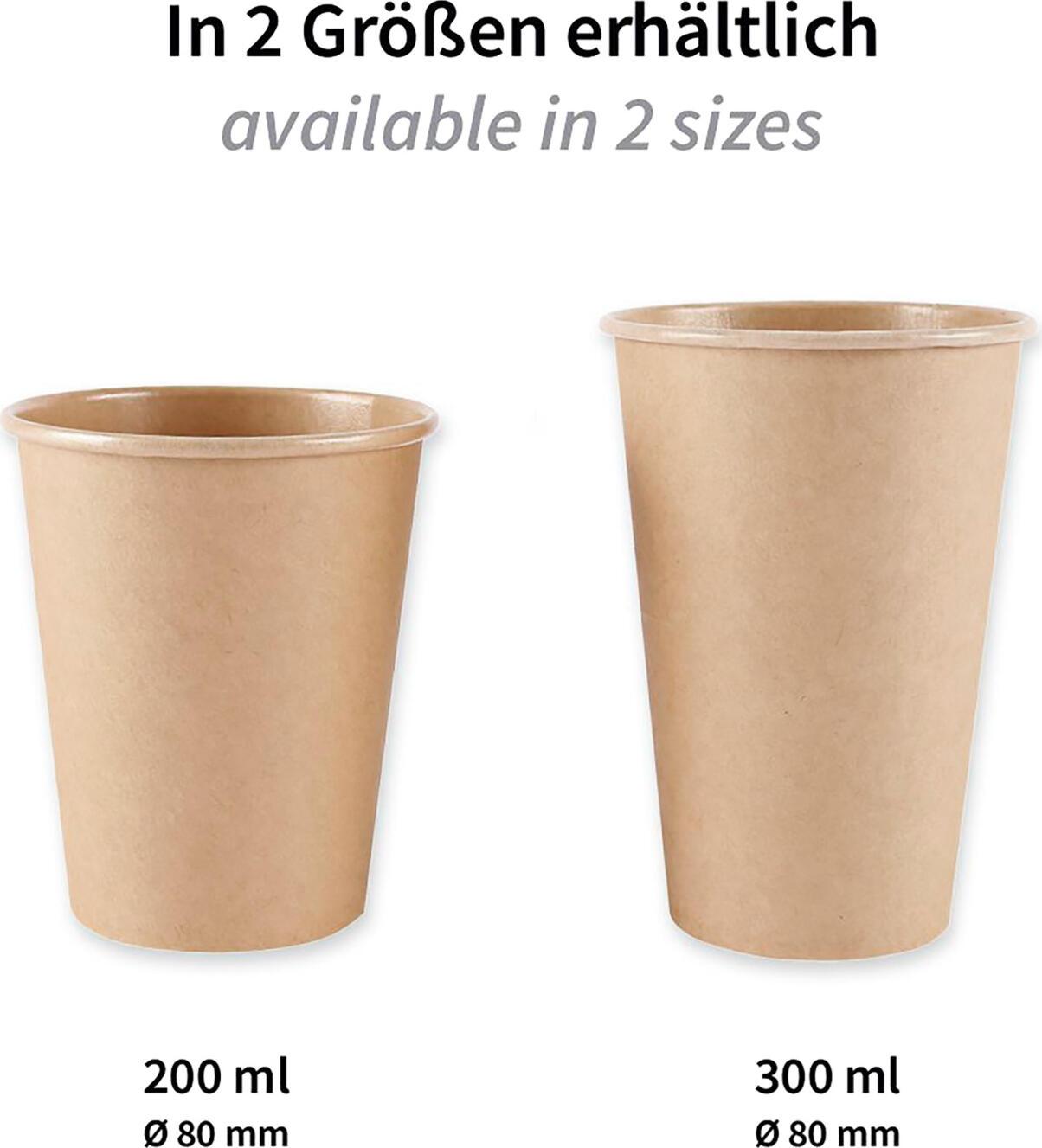 Pahare de Baut NATUREStar Kraft Bio, 200ml Maro din Hartie Kraft Rezistenta cu Strat PE, FSC Mix, Sigure pentru Alimente, 194001, Set de 50 piese
