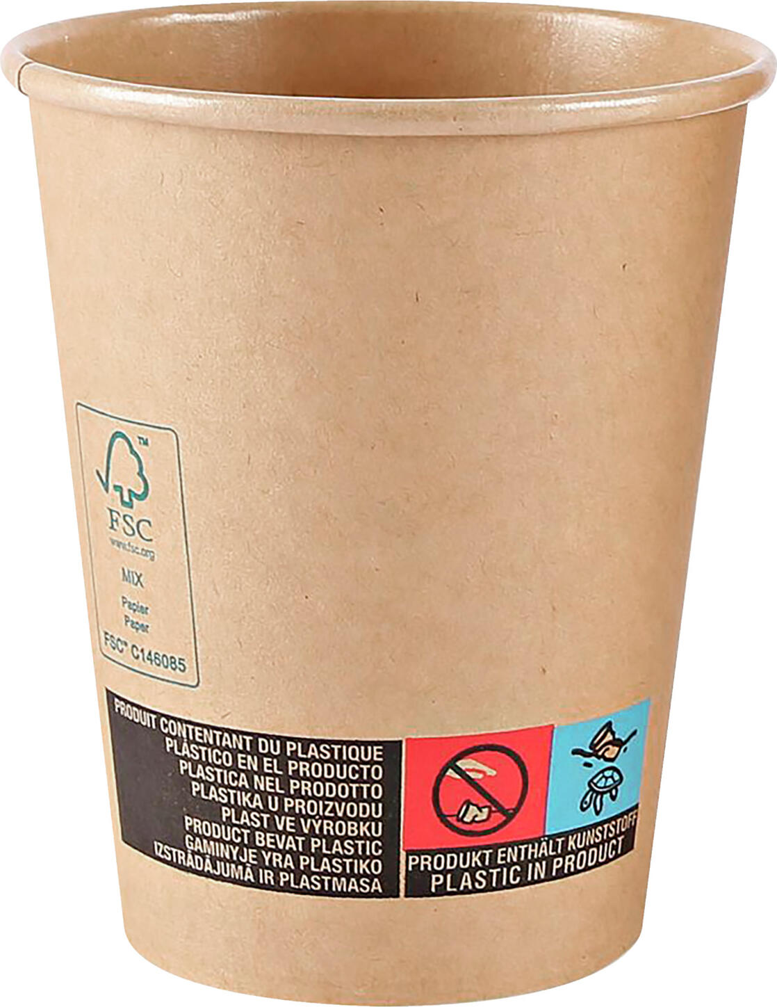 Pahare de Baut NATUREStar Kraft Bio, 200ml Maro din Hartie Kraft Rezistenta cu Strat PE, FSC Mix, Sigure pentru Alimente, 194001, Set de 50 piese
