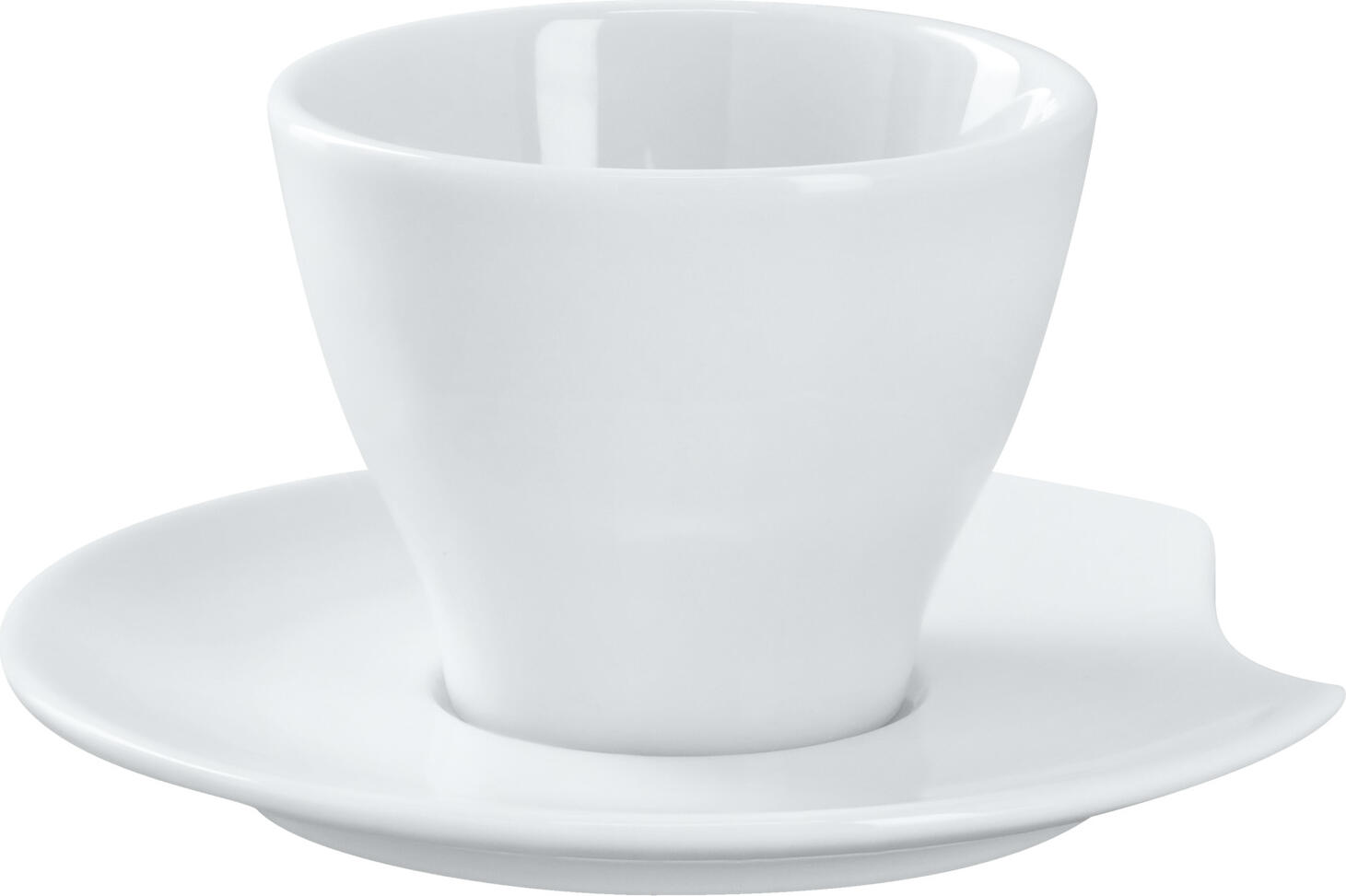 VEGA LUSINI Solutions GmbH Coffee mug Contrast without handle Kaffeebecher Contrast ohne Henkel Coffee mug Contrast without handle; 100 ml, 7x4.5 cm (ØxH); white; tapered; 6 piece / pack Kaffeebecher Contrast ohne Henkel; 100 ml, 7x4.5 cm (ØxH); weiß; konisch; 6 Stück / Pack White porcelain mug without handle. In different sizes. Can also be used as a small bowl. Dishwasher safe and microwaveable. Weißer Porzellan-Becher ohne Henkel. In verschiedenen Größen. Auch als Schälchen einsetzbar. Spülmaschinenfest und mikrowellengeeignet.