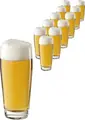 Pasabahce Willibecher Beer Glass Set of 12, 265 ml, Transparent Glass with Filling Line Eichstrich, Height 137 mm, Diameter 62 mm, Dishwasher Safe
