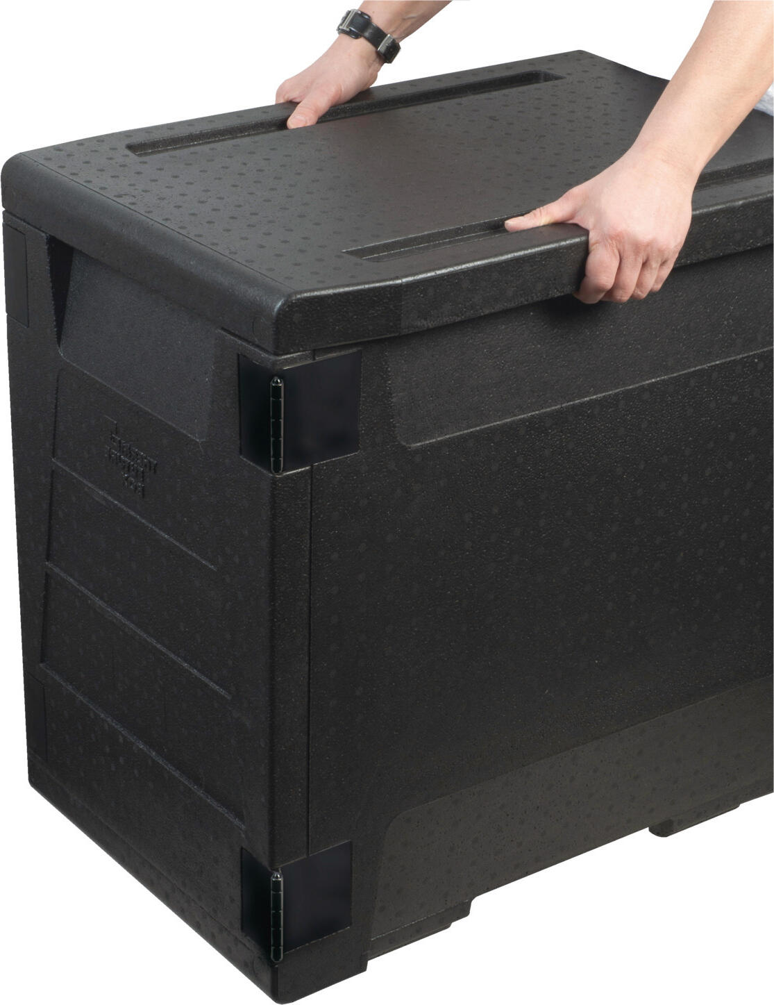 Thermo Future Box Frontloader GN 65-8 Cutie Transport Termic EPP, 65L, Neagra, 8 Sine pentru Containere GN 1/1 1/2 1/3, Fabricata in Germania