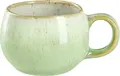 VEGA Cascais Espresso Cup Set of 6, 90ml Colored Porcelain with Gradient and Speckles, Light-green, Dishwasher and Microwave Safe