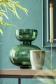 Vaza Rotunda Vega Nishay, Sticla Colorata Verde, Diametru 22.3 cm, Inaltime 25 cm, Compatibila cu Masina de Spalat Vase