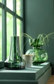Vaza Rotunda Vega Nishay, Sticla Colorata Verde, Diametru 22.3 cm, Inaltime 25 cm, Compatibila cu Masina de Spalat Vase