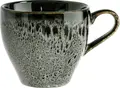 VEGA Nano Espresso Cup Set of 6, 120ml Colored Stoneware with Reactive Glaze, Black, Dishwasher and Microwave Safe