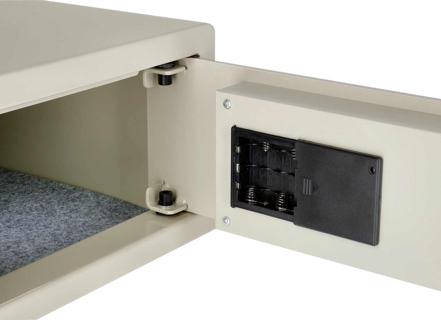 Pulsiva 10081428 Hotel Room Safe, Hardened Steel Digital Keypad Safe, Grey, 40 x 19.6 x 42.8 cm, with Emergency Key and Master Code